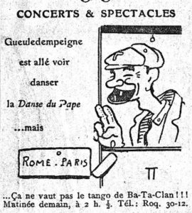 Vignetta pubblicitaria ironica ("Le Matin" 7/2/1914)